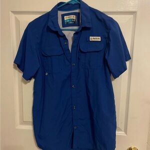 Magellan Outdoors Relaxed Fit Blue Shirt